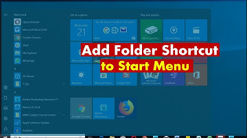 How to add Folder Shortcut in Start Menu Windows 10