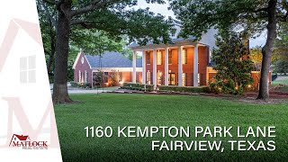 1160 Kempton Park Lane, Fairview, Texas-Stunning Custom Estate in Prestigious Ascot Heath-Shot in 4K