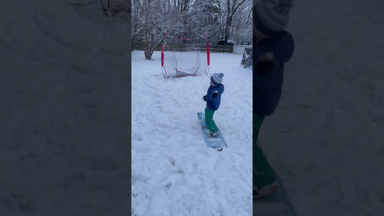 Training for a snowball fight!