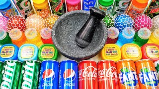 Satisfying Video Making Soda Slime Mixing Coca Cola Pepsi Fanta Sprite into Clear Slime GoGo ASMR