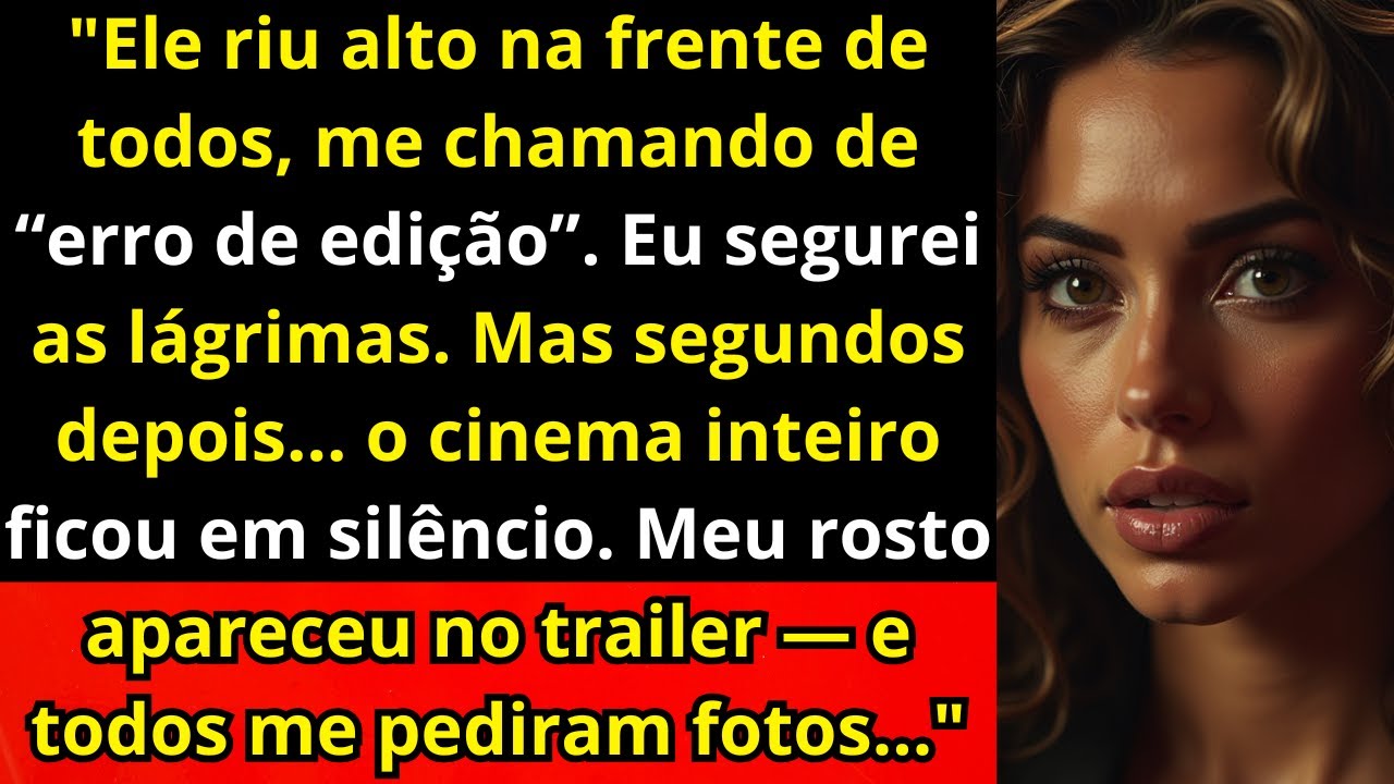 “Tu parece um erro de edição”, disse meu marido rindo no cinema — até o trailer mostrar meu rosto...