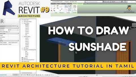 Revit Tutorial #9 | Sunshade in Revit Architecture | Revit in Tamil #Let