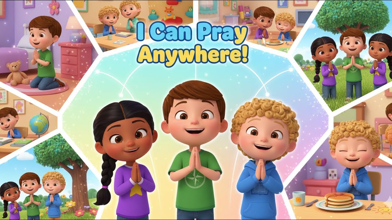 Pray Anytime, Pray Anywhere 🙏 | Christian Kids Song