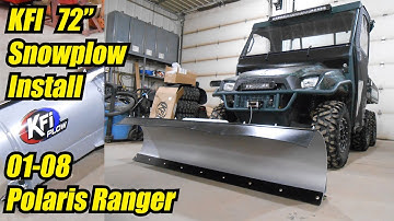 04 Polaris Ranger 6x6 KFI 72" Snowplow Install