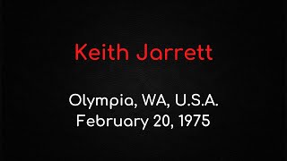 Keith Jarrett - Olympia, WA, February 20, 1975