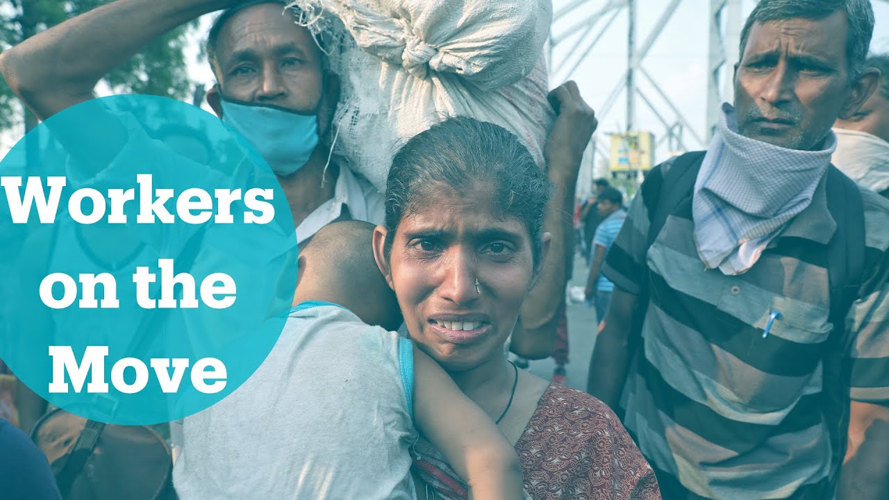 Migrant workers in India stranded due to the lockdown - YouTube