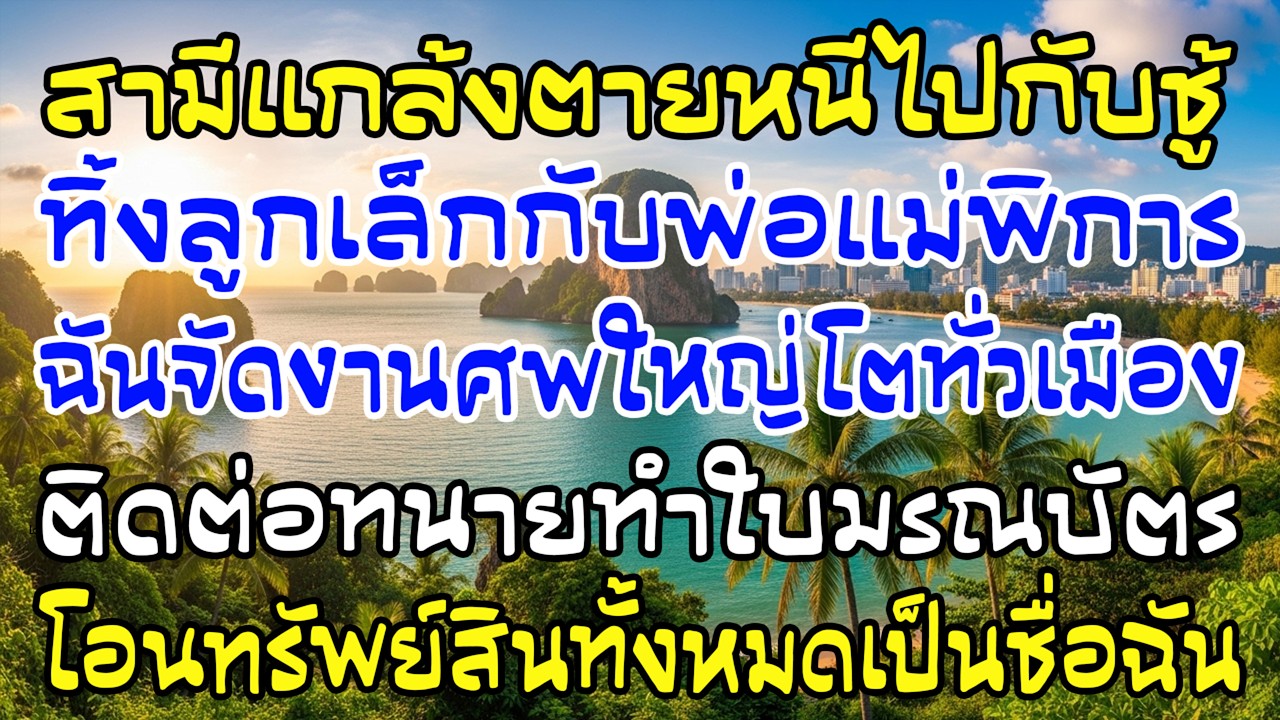ผัวแกล้งตายหนีไปกับชู้ ฉันจัดศพระดับชาติ ทำมรณบัตร โอนทรัพย์หมดเป็นชื่อฉัน