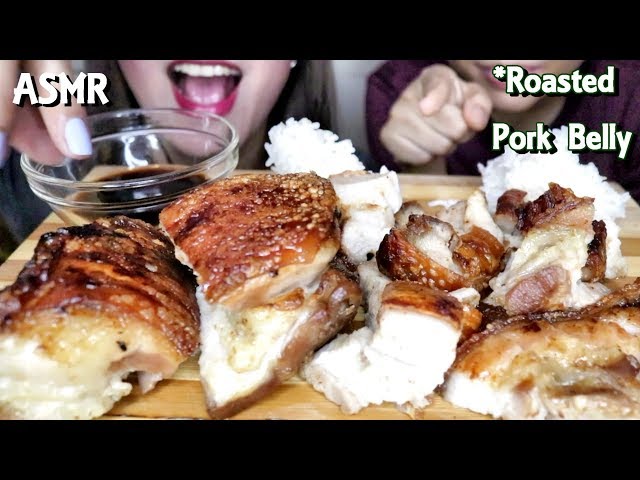 ASMR Roasted Pork Belly Lechon Liempo Eating Sounds No Talking