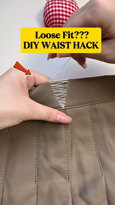 EASY Waist HACK: How to tighten the waist on a skirt? #shorts #sewing #sewingtutorial