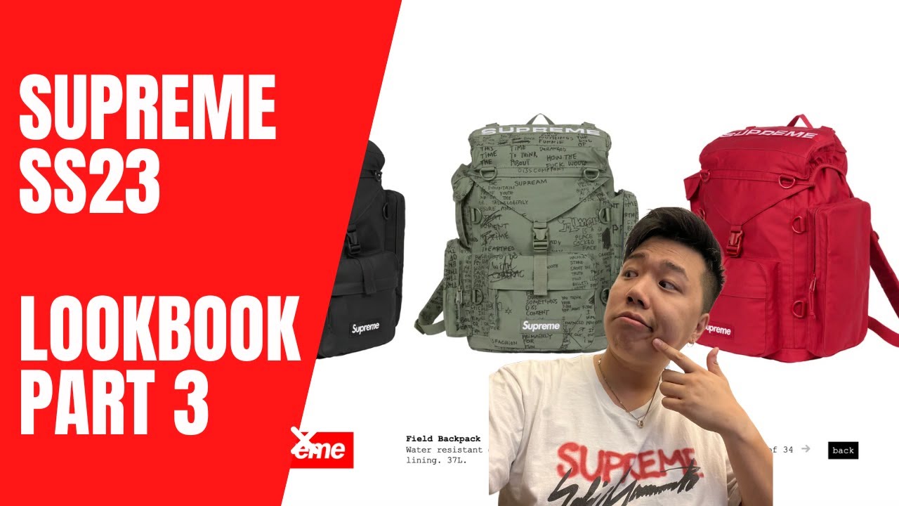 Supreme SS23 Lookbook Part 3! More clothing & all the bags! 🎒