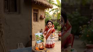 Cute Doll Painter 🎨 | Mini Artist Doll Painting Magic ✨ #Shorts #viral #usa #usashorts