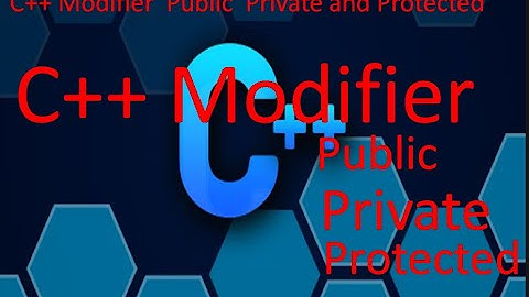 C++ Access Modifiers Public Protected and Private in C++
