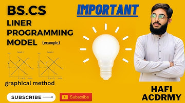Lec-1 Linear Programming model || CPFS || graphical representation in Hindi & Urdu
