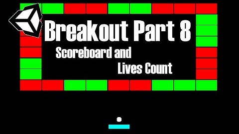 Unity Tutorial #2: Breakout ( 8 / --) [Scoreboard and Lives Count]