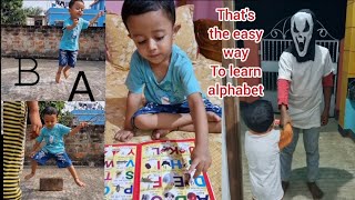 What a technique to learn English alphabet..you guys must apply #youtubeshorts #funny #shorts
