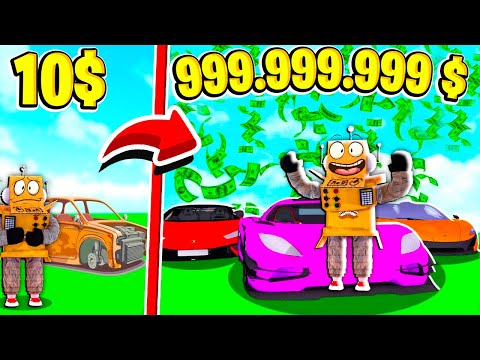 ПОСТРОИЛ ФАБРИКУ МАШИН за 5 МИНУТ и СТАЛ МИЛЛИОНЕРОМ! НУБ И ПРО ВИДЕО ROBLOX Car Factory Tycoon