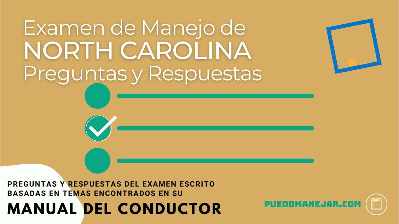 Preguntas y Respuestas del Examen Escrito del DMV de North Carolina