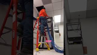 41-Second MDF Build-Out and Cable Dress | Low Voltage Network Cabling & Server Room Setup