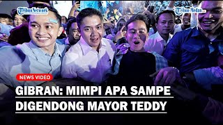 DETIK-DETIK Gibran Pasrah Digendong Mayor Teddy di Senayan usai Unggul Quick Count