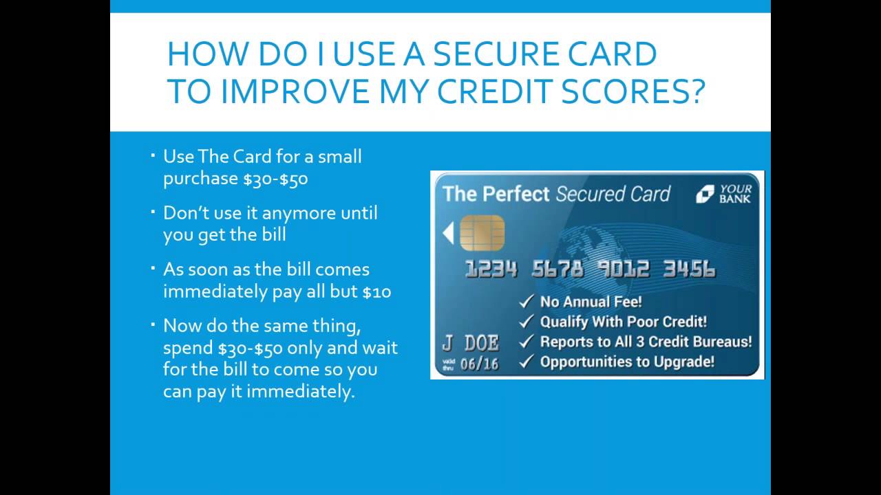 How I Used A Secured Credit Card To Improve My Credit Scores 2 Youtube