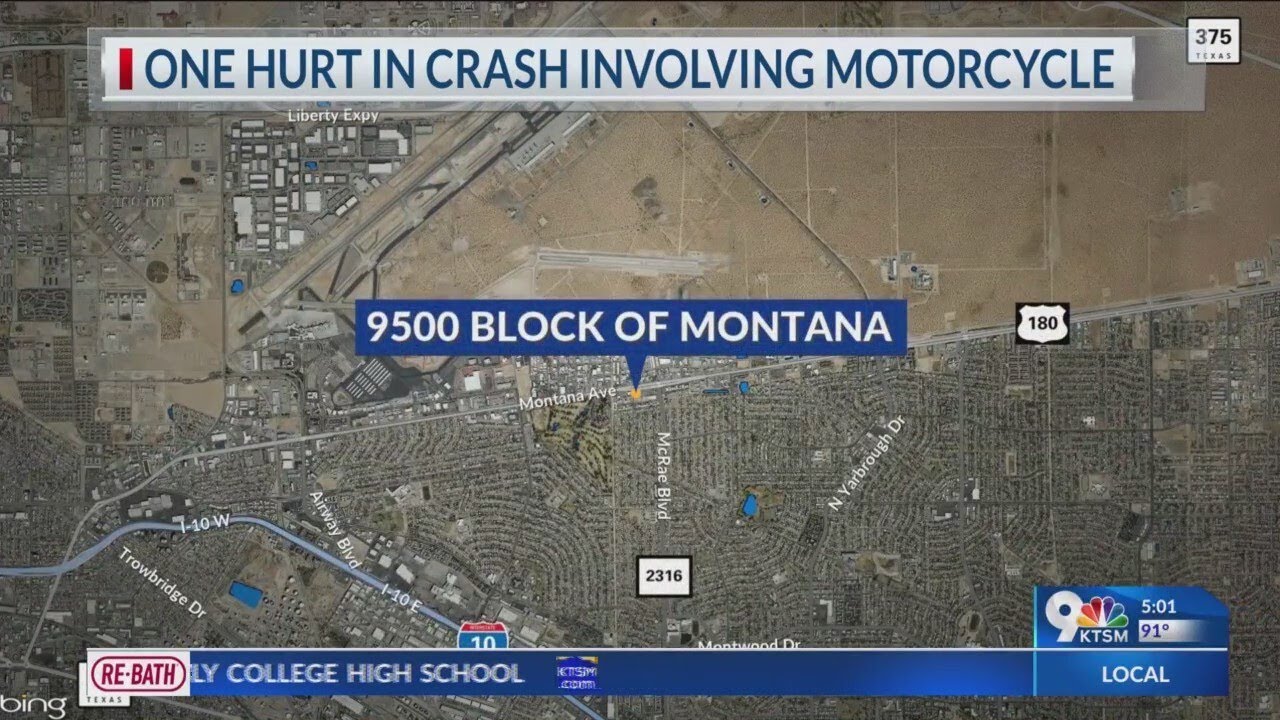 1 person seriously hurt in crash involving motorcycle - YouTube