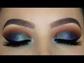 Blue Brown Smokey Eye tutorial