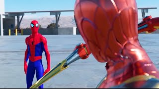 SPIDERMAN BATTLE! (FULL FIGHT) | FFH vs. SPIDERVERSE vs. IRON SPIDER vs. RAIMI & MORE!