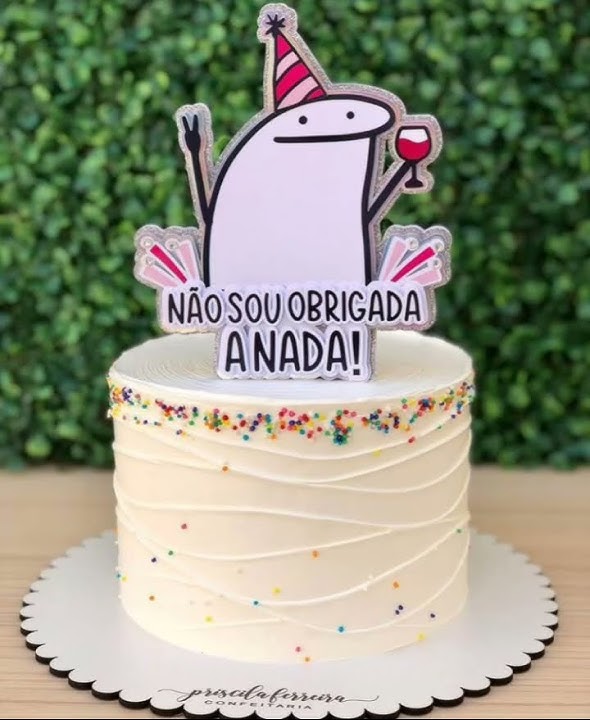 Topo de Bolo Meme Bento Cake engraçado Decoração confeitaria