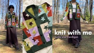 knit the ☆ lucky star cardigan ☆ with me. - YouTube