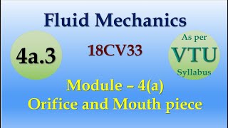 4a.3 Orifice and Mouthpieces: Definition of Cv, Cd, Cc