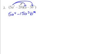Alg 1, Section 6-5:  Multiplying Polynomials