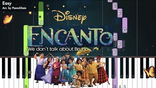 [Easy] We don't talk about Bruno - ENCANTO | Piano Tutorial with Finger Numbers