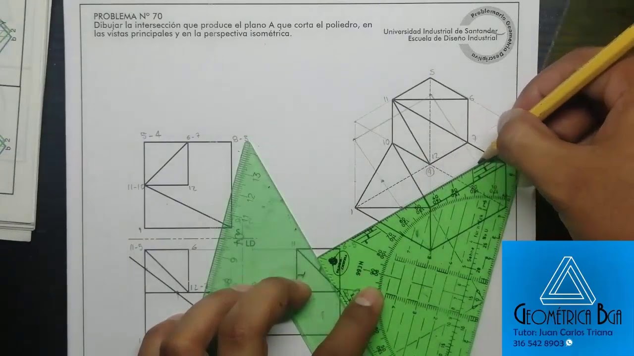 # 70 Plano Cortante - Geometria Descriptiva ✏️📐