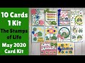 The Stamps of Life | May 2020 Card Kit | 10 Cards 1 Kit Tutorial