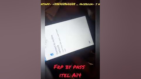 ( google account ) frp by pass   android 8.1  itel A14 without pc