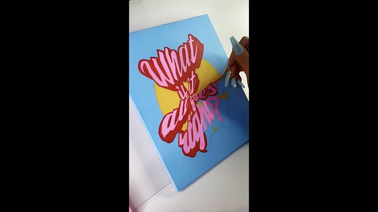 First attempt painting letters. What if it all goes right? 