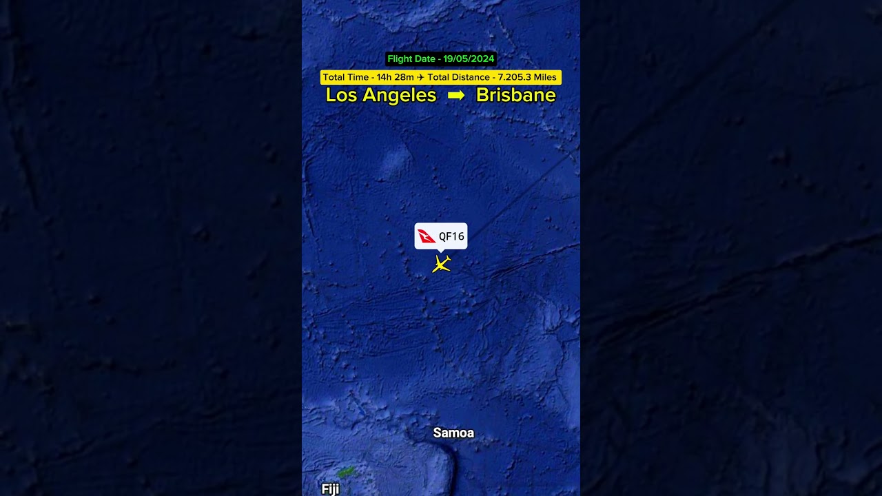 Los Angeles To Brisbane Flight Route 