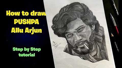 Draw Pushpa (Allu Arjun) Step By Step Shading | Hair, Beard, Clothes Part-3