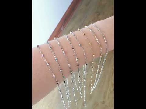 Silver Unfinished Stainless Steel Bracelet Chain Collection, 8 Style Options