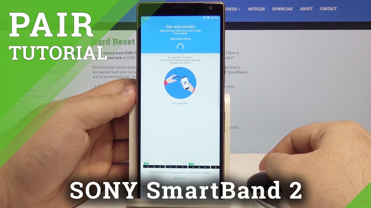 How To Pair Sony Smartband 2 With Smartphone Youtube