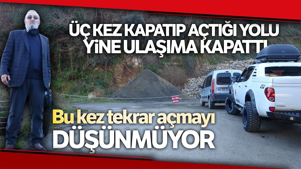 Kamulaştırma Yapılmadığını İddia Etti, Arazisinden Geçen Yolu Ulaşıma Kapattı
