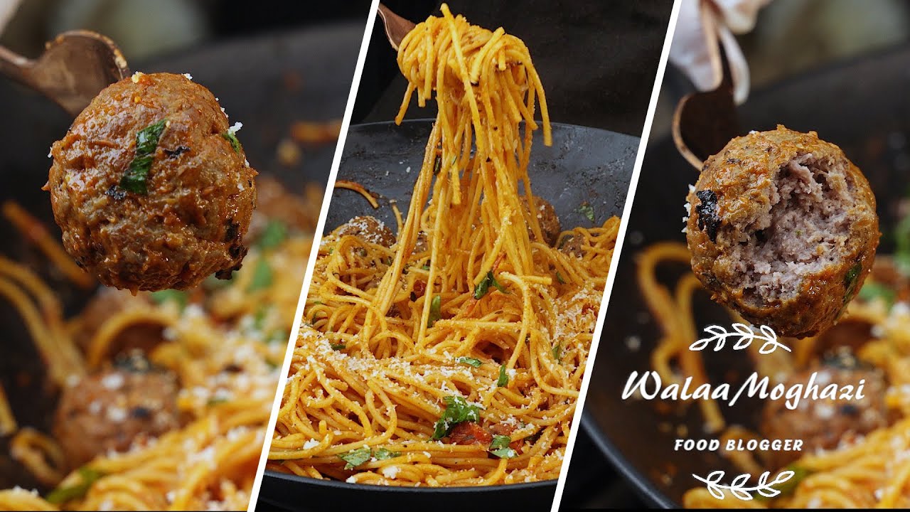 اكتر طبق بيطلب فى اشهر المطاعم اقتصادى وسهل وسريع  Meatballs Pasta