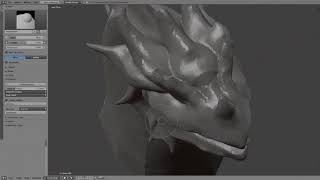 Sculpting dragon with blender - Timelapse 4