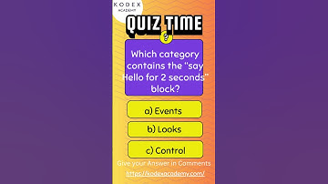 Scratch -Quiz time with Kodex Academy #quiz #codeblocks #programming  #education #scratch #kids