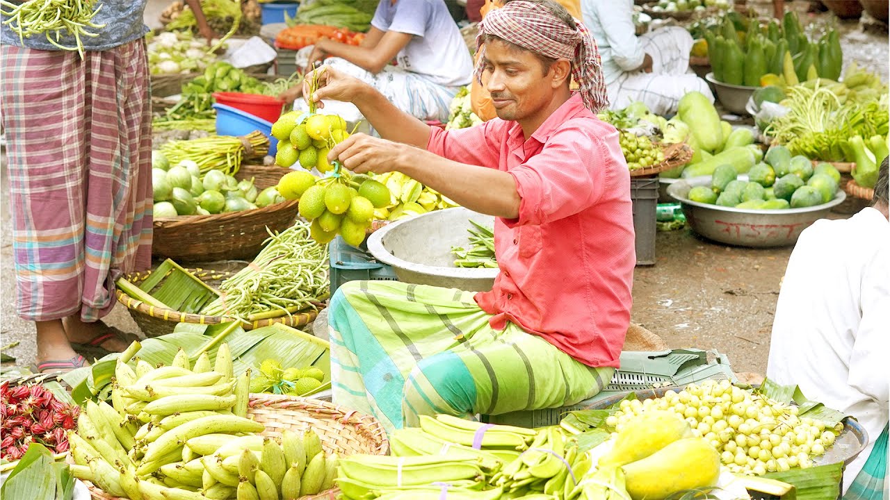 Village Vegetables Market in Bangladesh Kacha Bazar market price