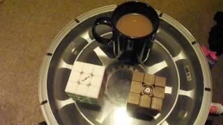 3D Printed 3X3 Cube. 3Rd Revision Straight Off The Printer Compared To My Valk 3 Magnetic