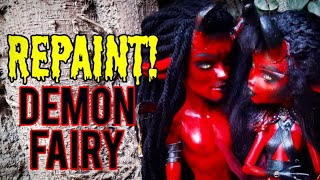 Repaint! Succubus Demon Fairy | Ooak Doll Repaint | Monster High | Art Doll | Custom Doll Collab