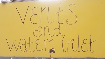 #53 SKOOLIE BUS CONVERSION | Norcold Refrigerator Vent and Water Inlet Installation