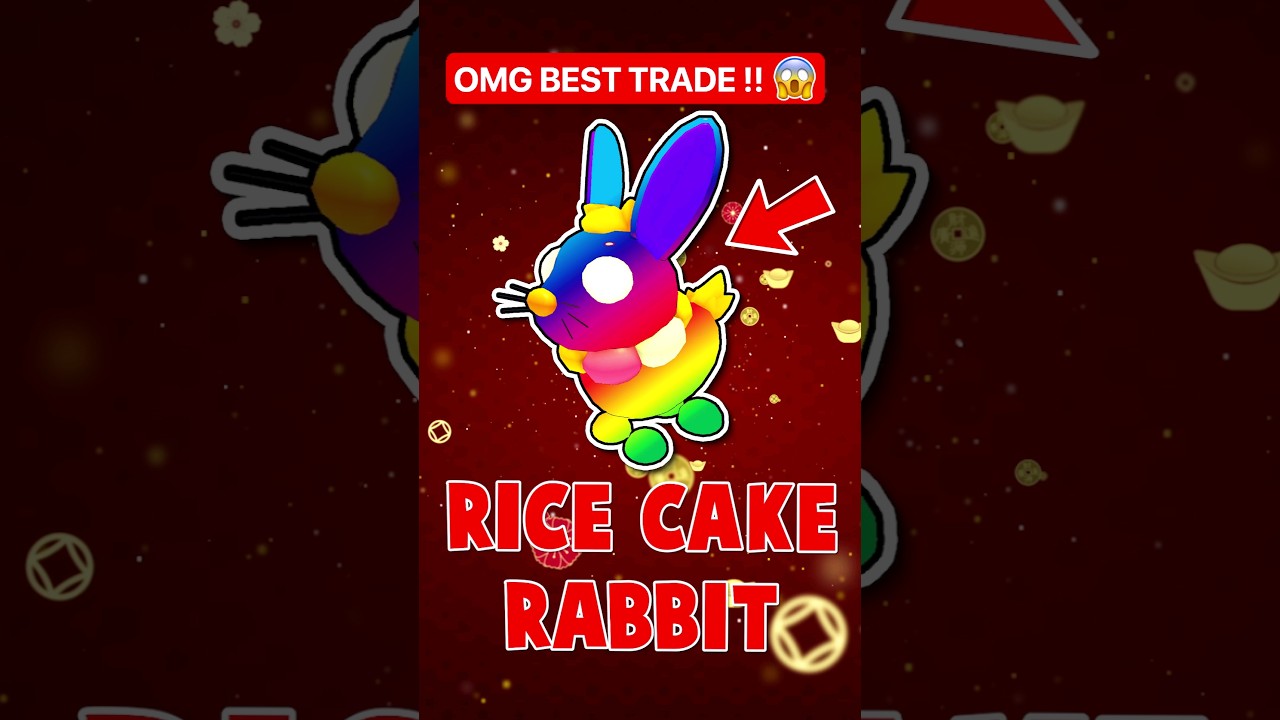 BEST MEGA RICE CAKE 🐇 RABBIT TRADE !! IN ADOPT ME ROBLOX #shorts