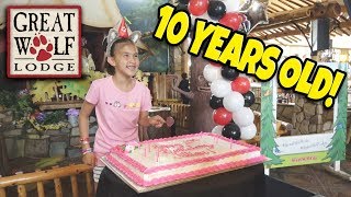 I'VE BEEN ALIVE FOR A DECADE!!! Waterpark Birthday Party + Meet & Greet at Great Wolf Lodge! DAY 2